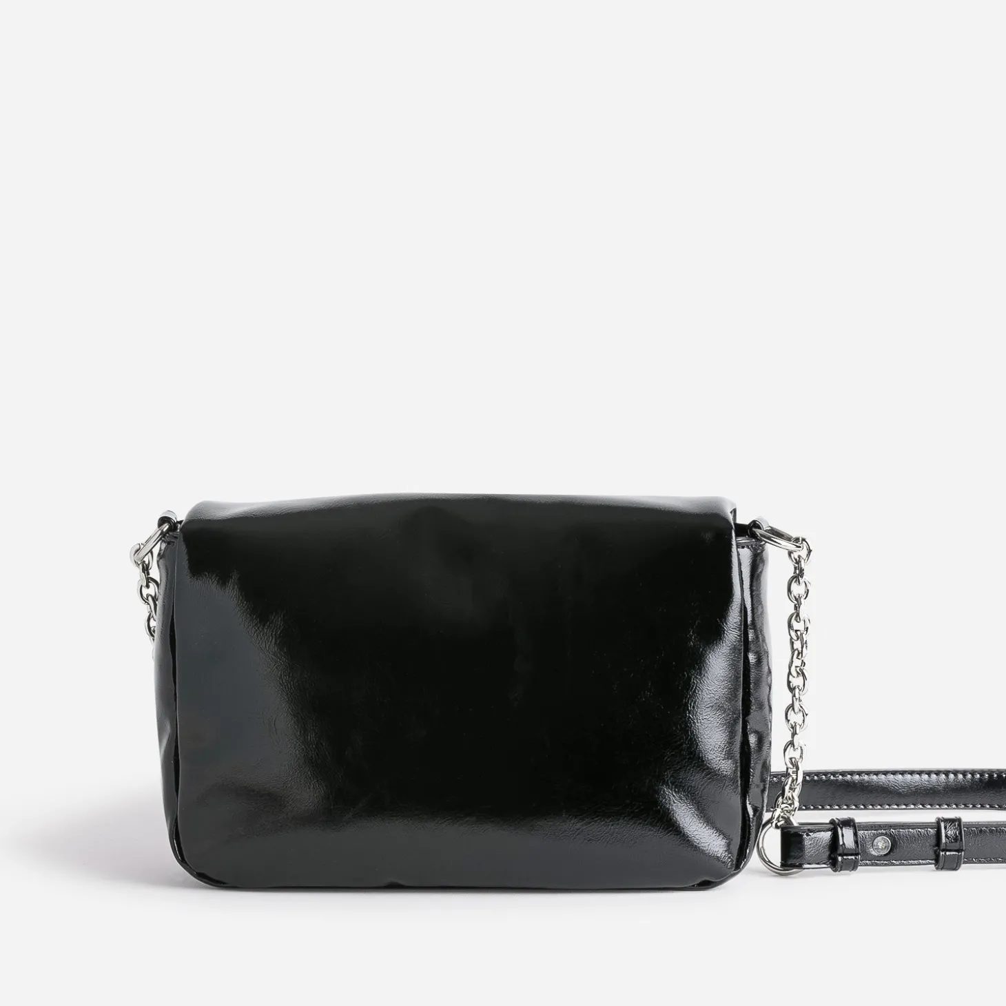 Sac à main TEXTO noir glacé décor mors