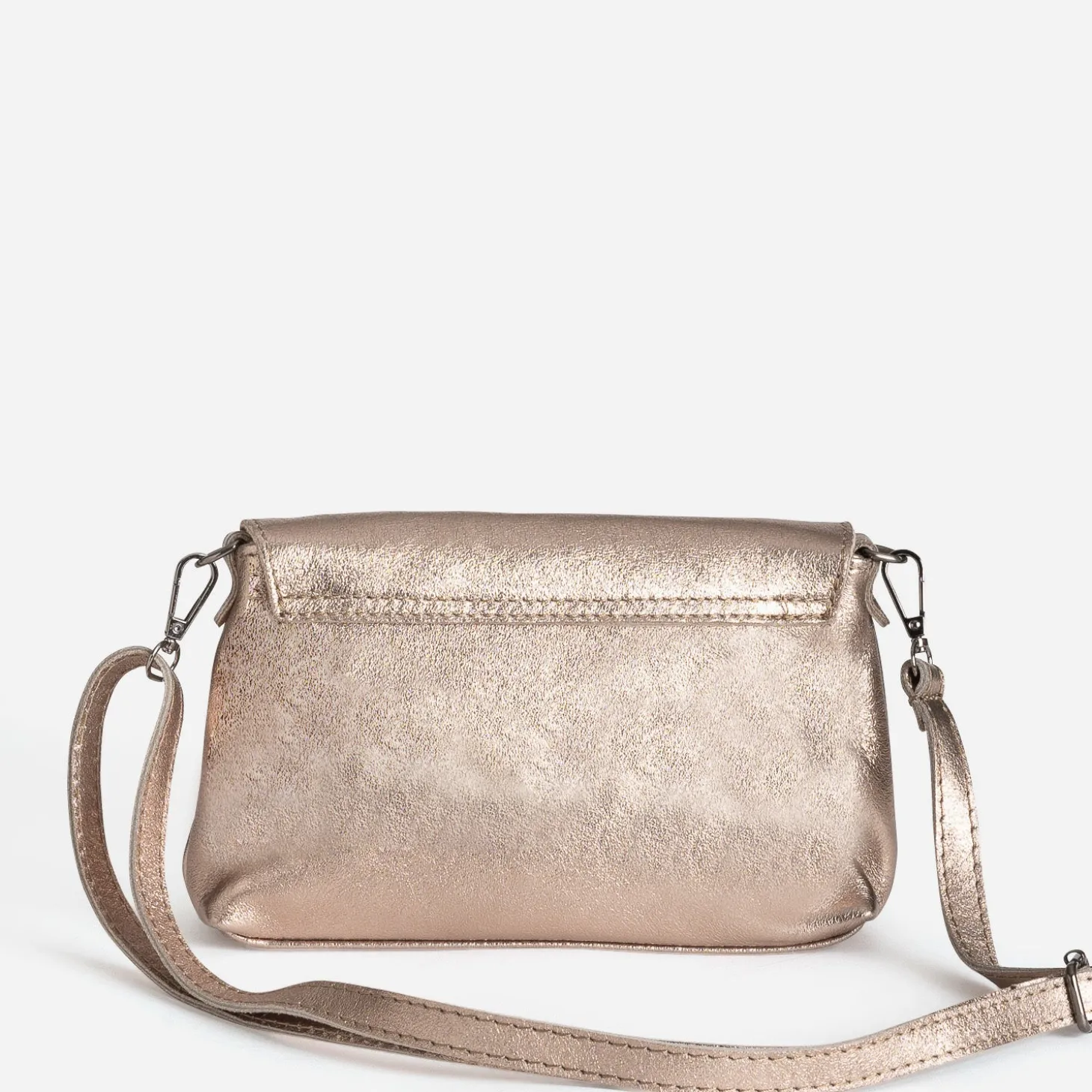 Sac bandoulière TEXTO bronze cuir métallisé