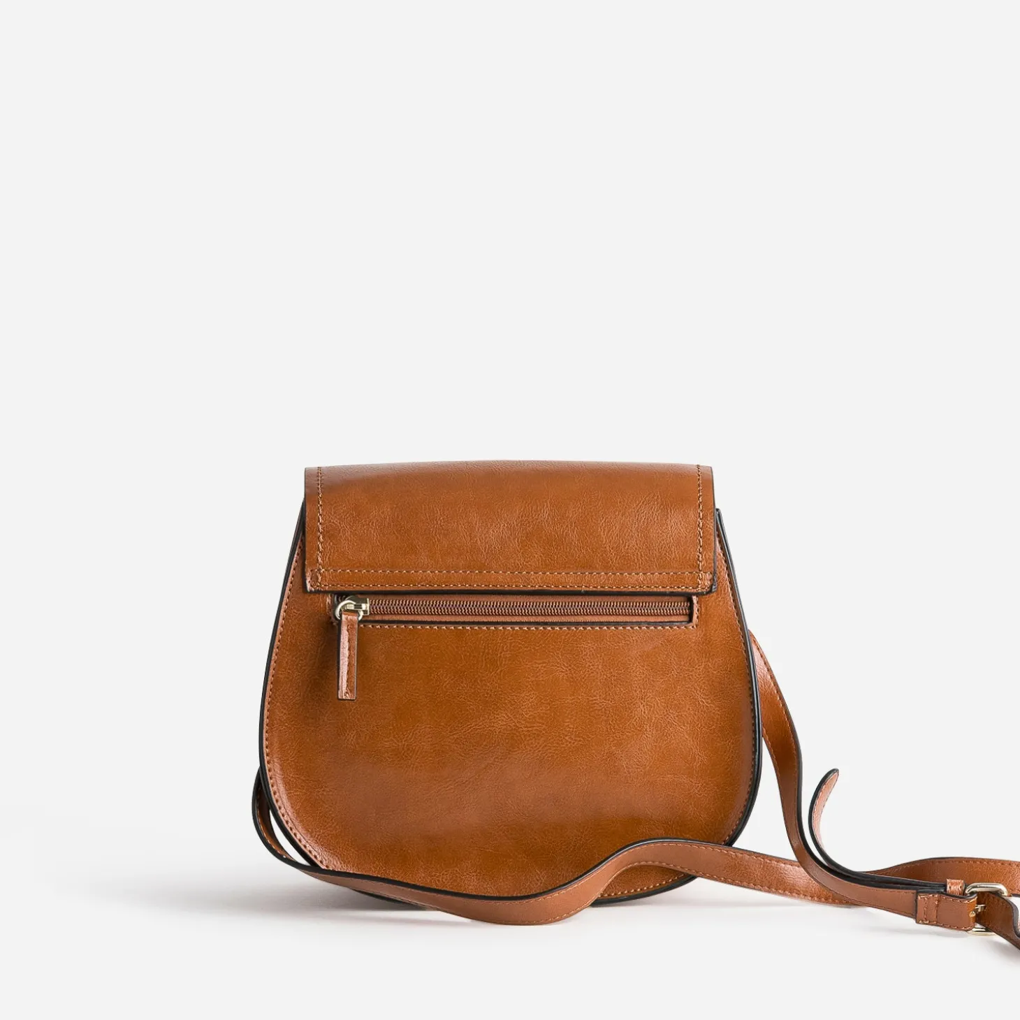 Sac besace cognac
