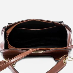 Sac besace cognac