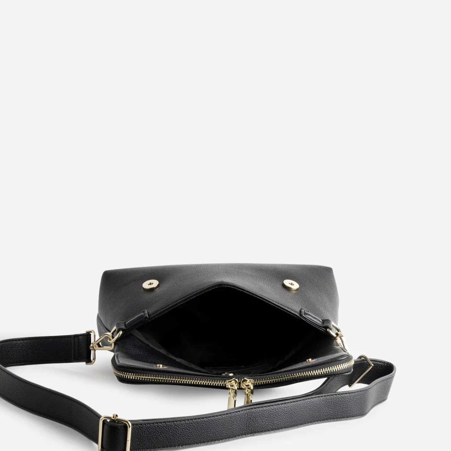 Sac noir rabat zippé