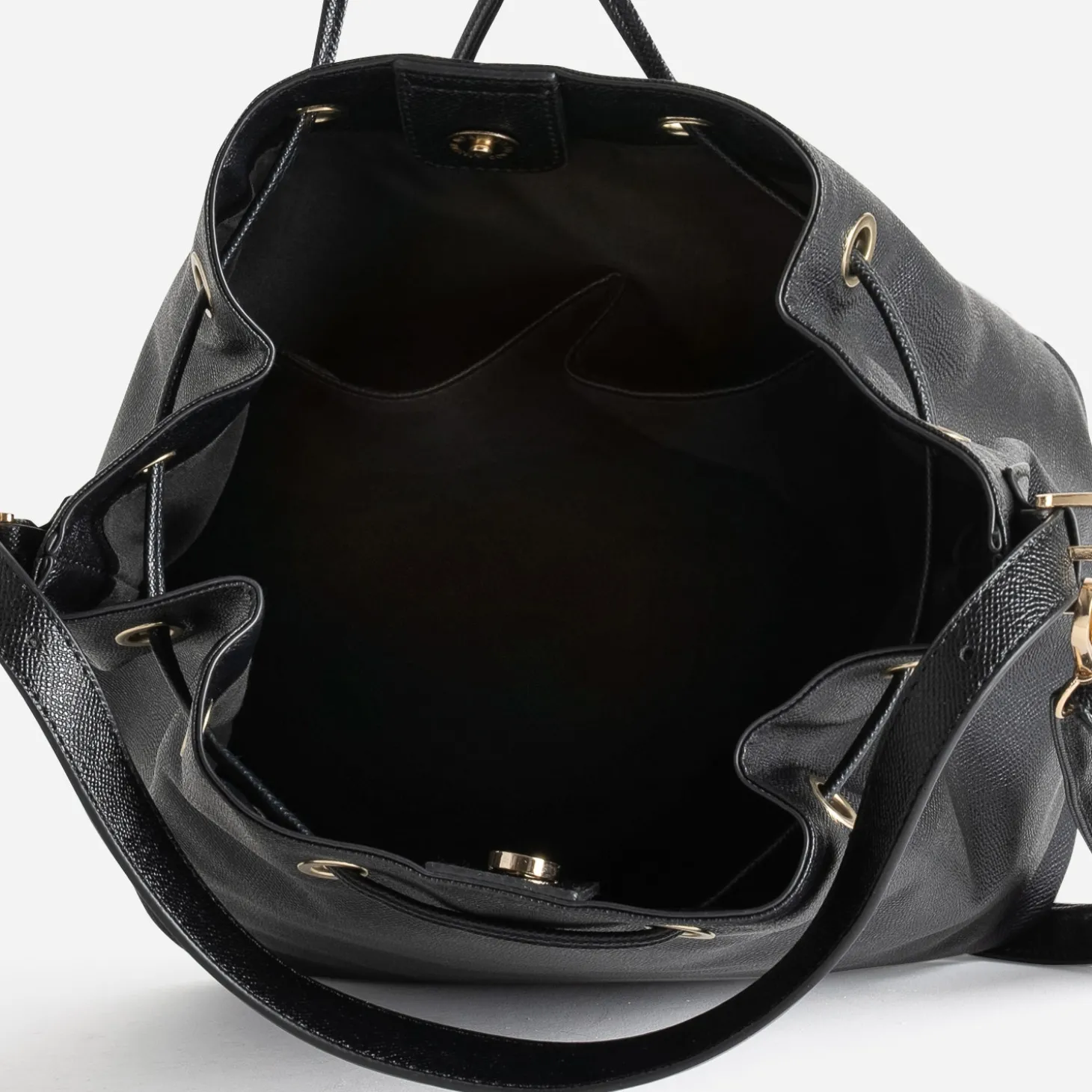 Sac seau noir deux anses amovibles