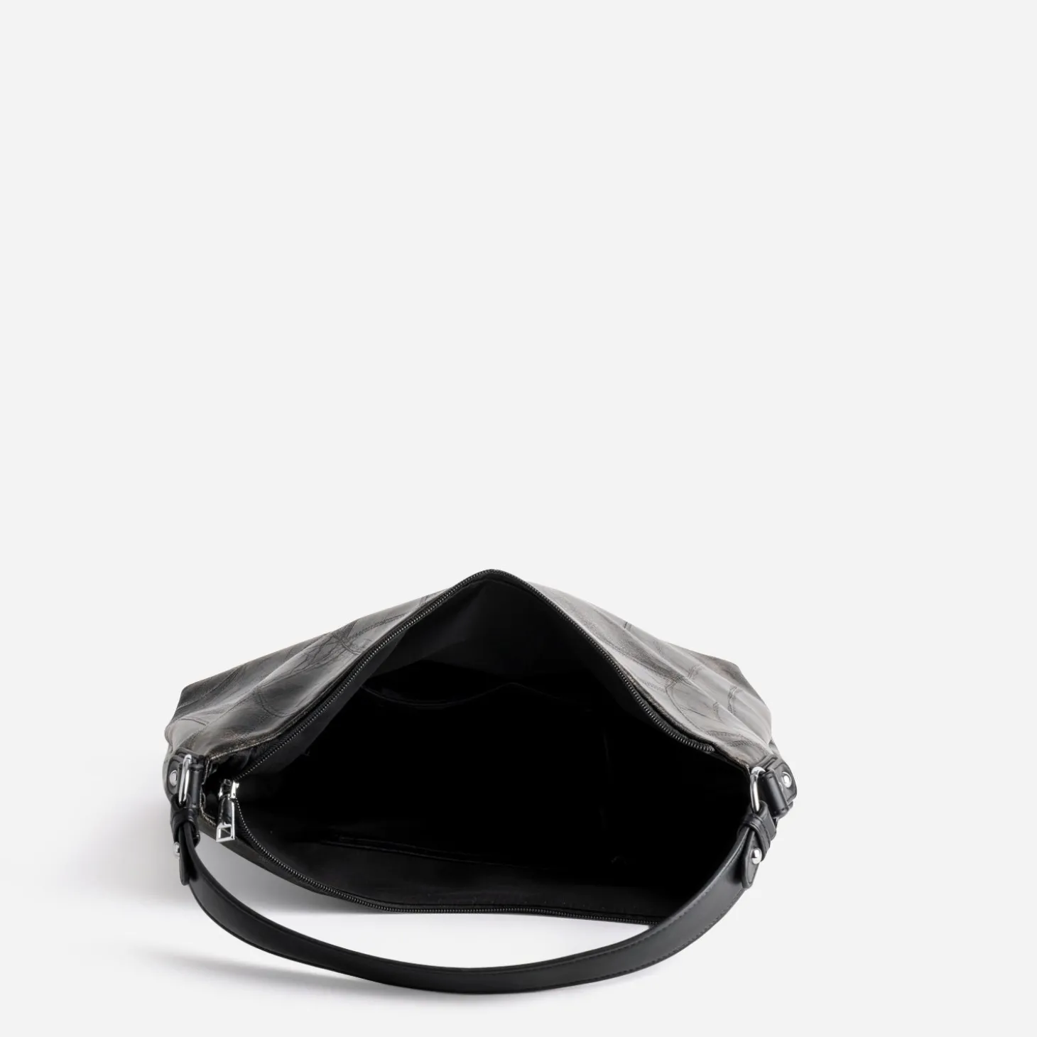 Sac TEXTO noir effet patchwork