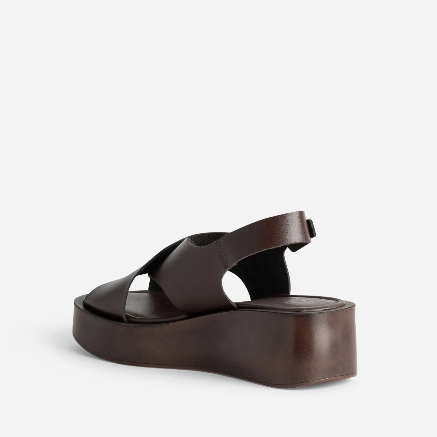 Sandale à plateforme TEXTO marron cuir