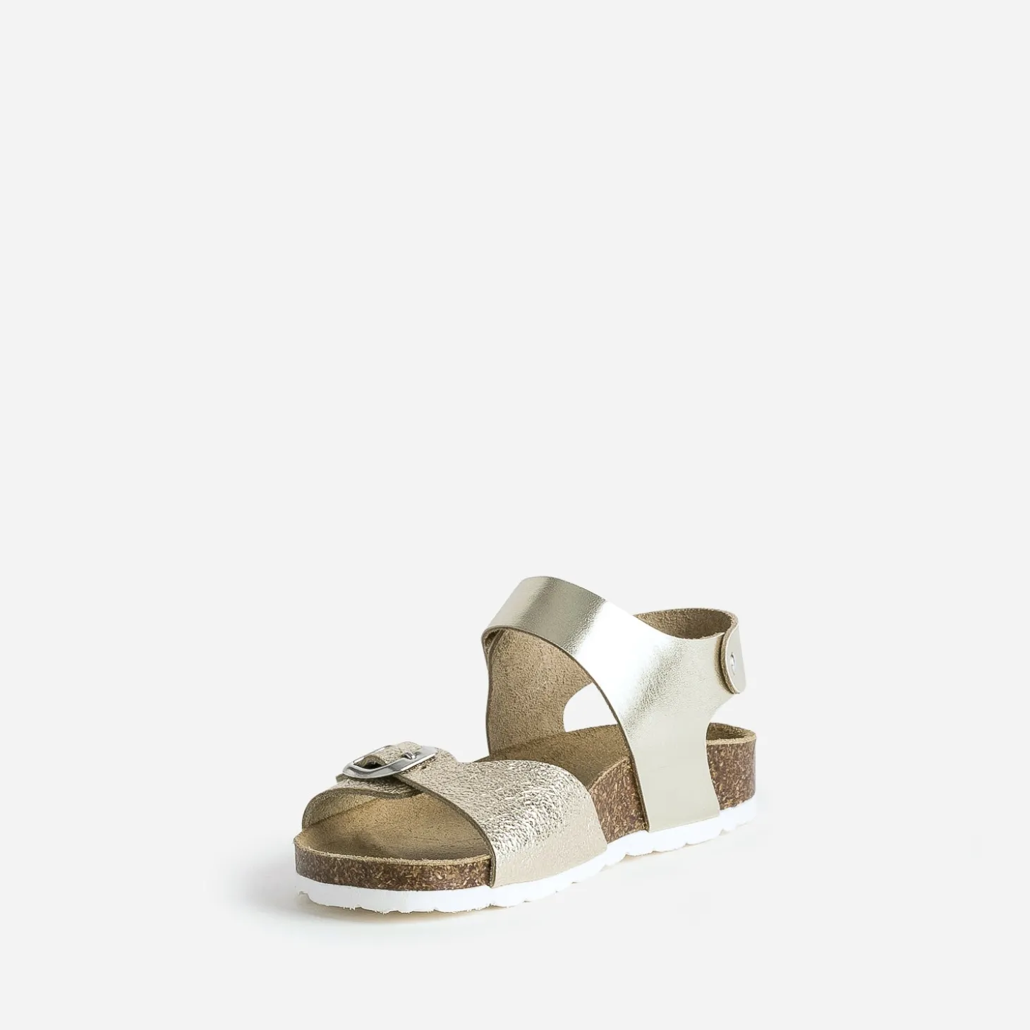 Sandale anatomique BUGGY dorée en cuir