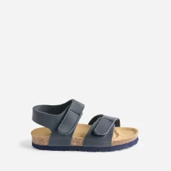 Sandale anatomique BUGGY marine en cuir