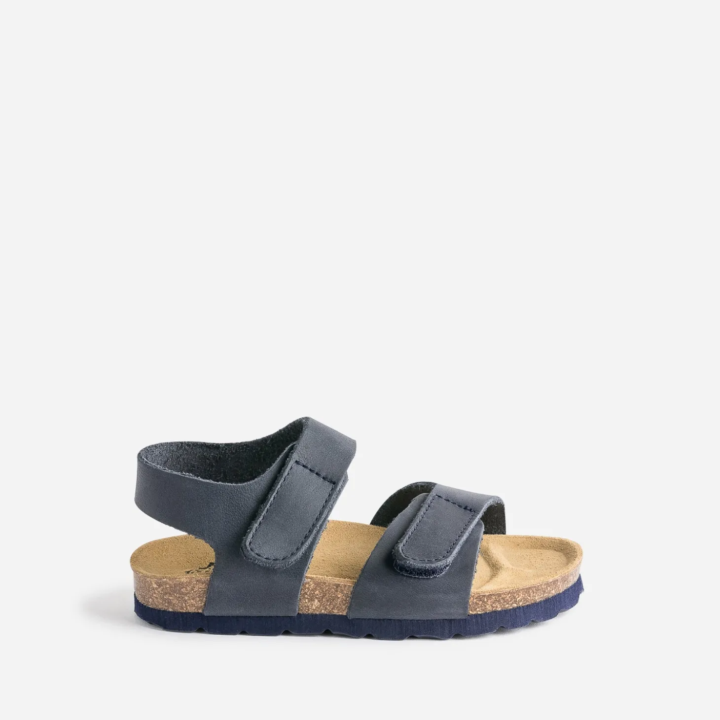 Sandale anatomique BUGGY marine en cuir