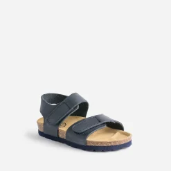 Sandale anatomique BUGGY marine en cuir