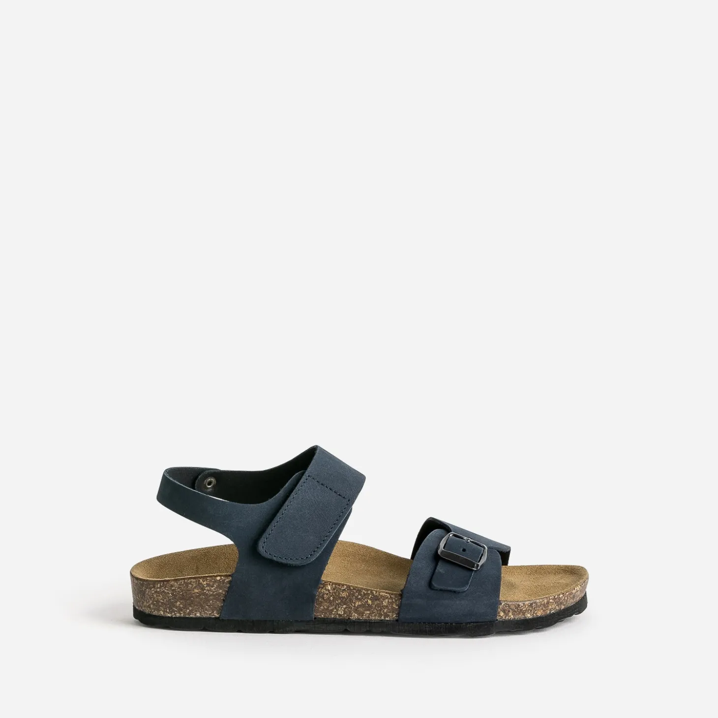 Sandale anatomique BUGGY marine cuir