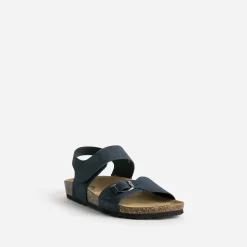 Sandale anatomique BUGGY marine cuir
