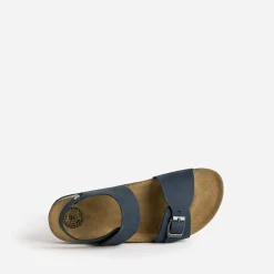 Sandale anatomique BUGGY marine cuir