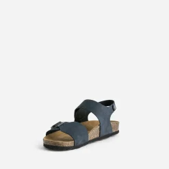 Sandale anatomique BUGGY marine cuir