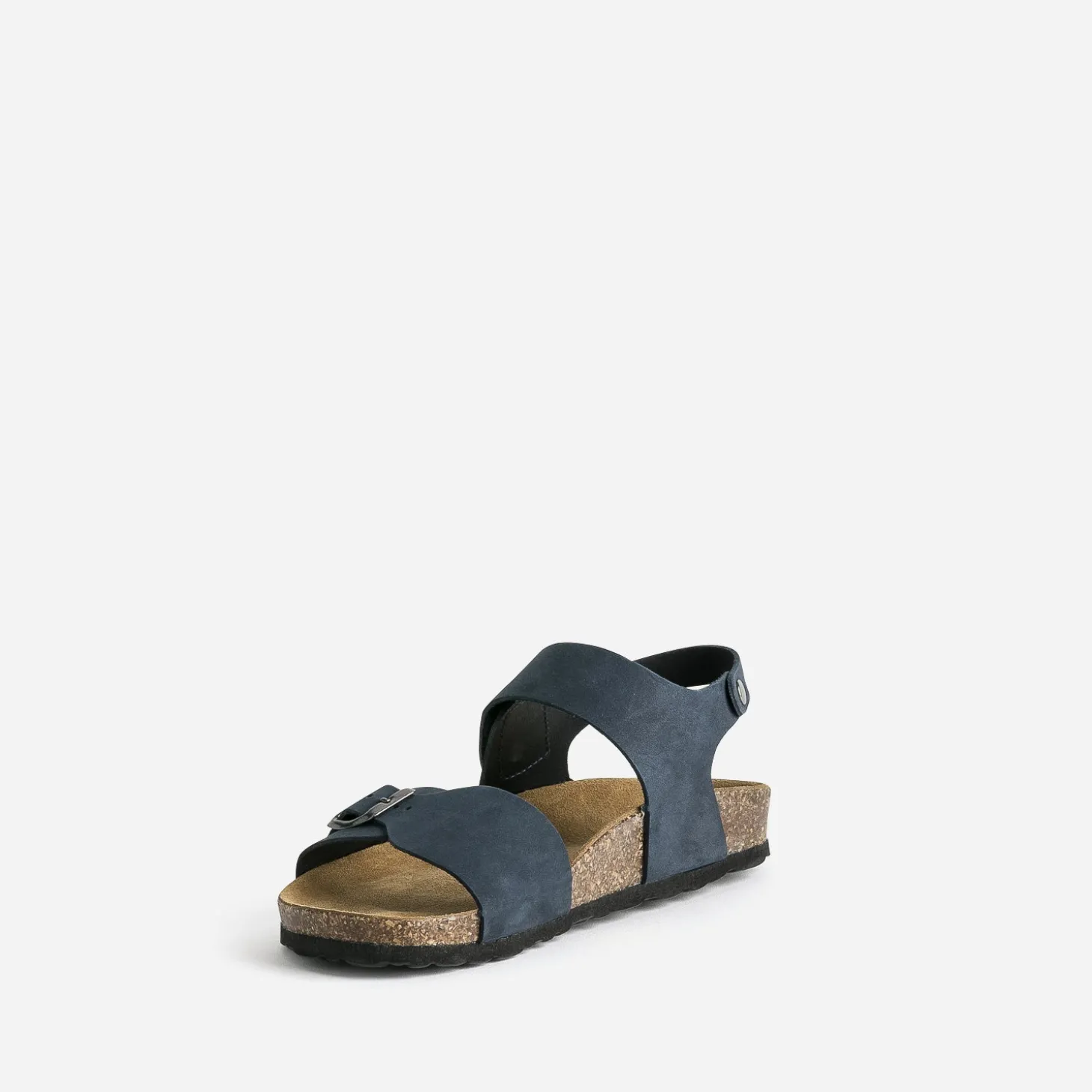Sandale anatomique BUGGY marine cuir