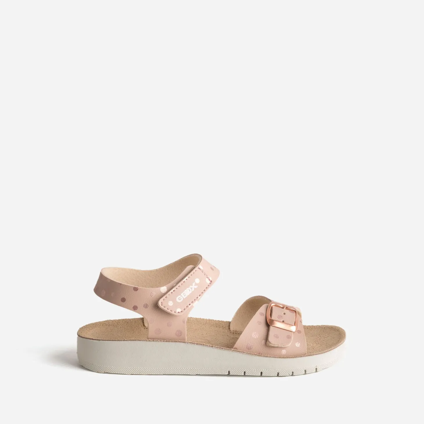 Sandale anatomique GEOX rose pois pailletés