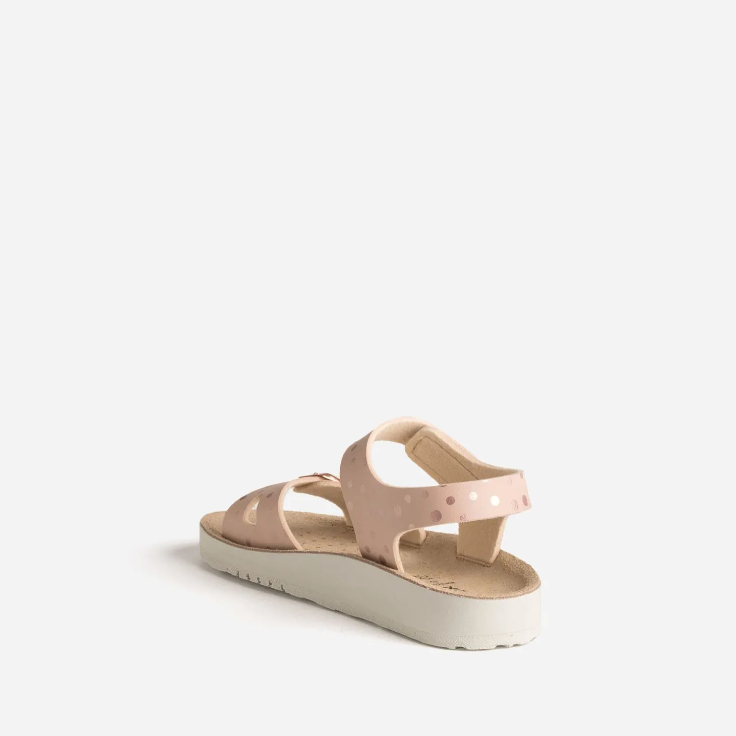 Sandale anatomique GEOX rose pois pailletés