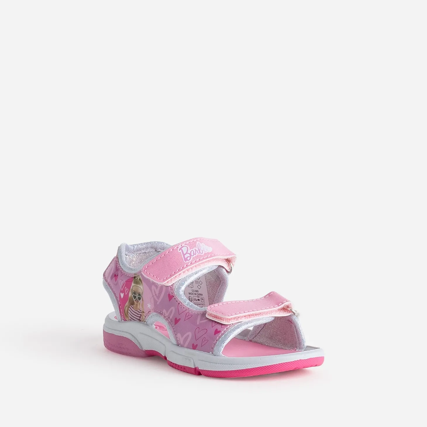 Sandale BARBIE rose pailletée semelle lumineuse