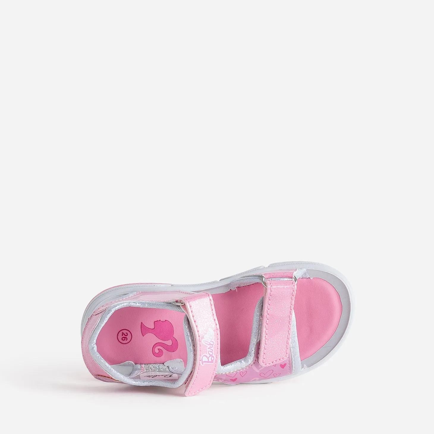 Sandale BARBIE rose pailletée semelle lumineuse