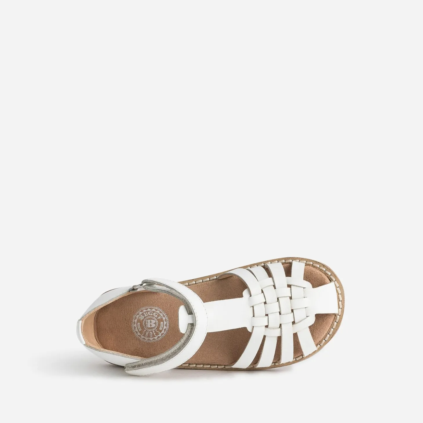 Sandale BUGGY blanche en cuir