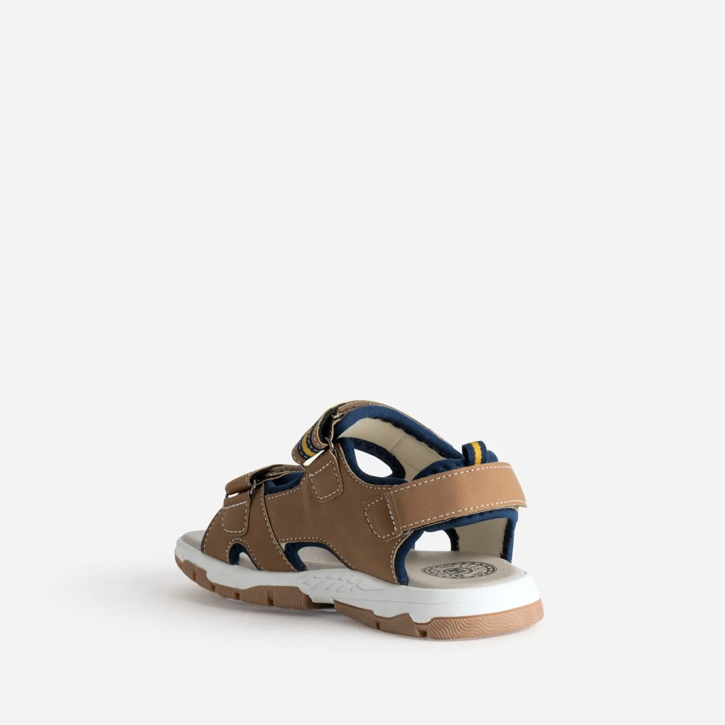 Sandale BUGGY camel et marine à scratchs