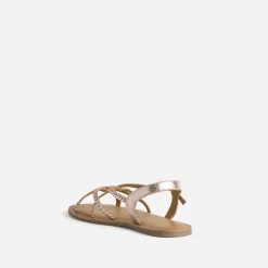 Sandale BUGGY cuivrée cuir tressé