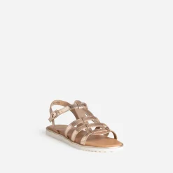 Sandale BUGGY dorée cuir froissé