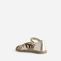 Sandale BUGGY dorée cuir tressé