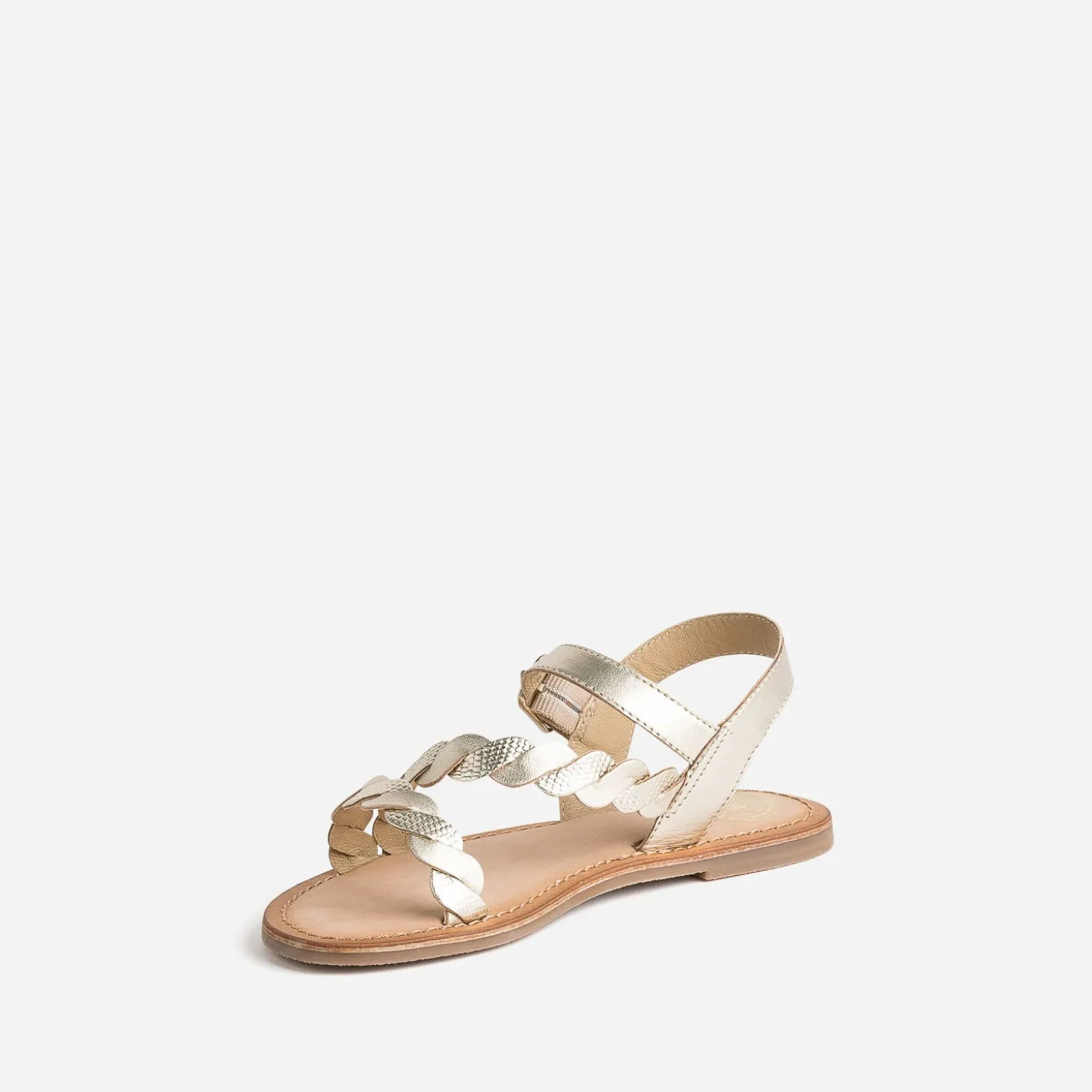 Sandale BUGGY dorée en cuir