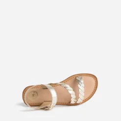 Sandale BUGGY dorée en cuir
