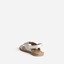 Sandale BUGGY gris iridescent cuir