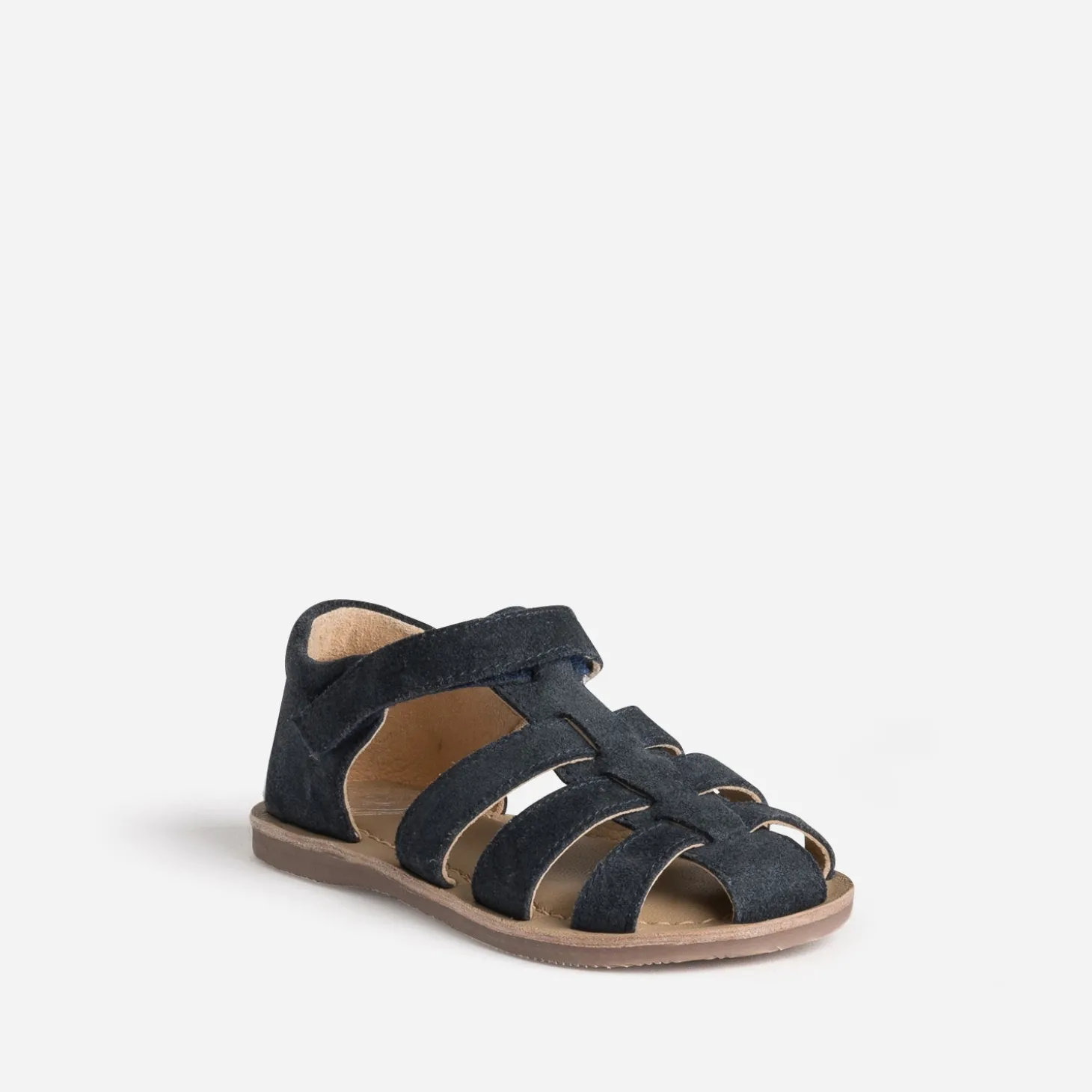 Sandale BUGGY marine cuir velours