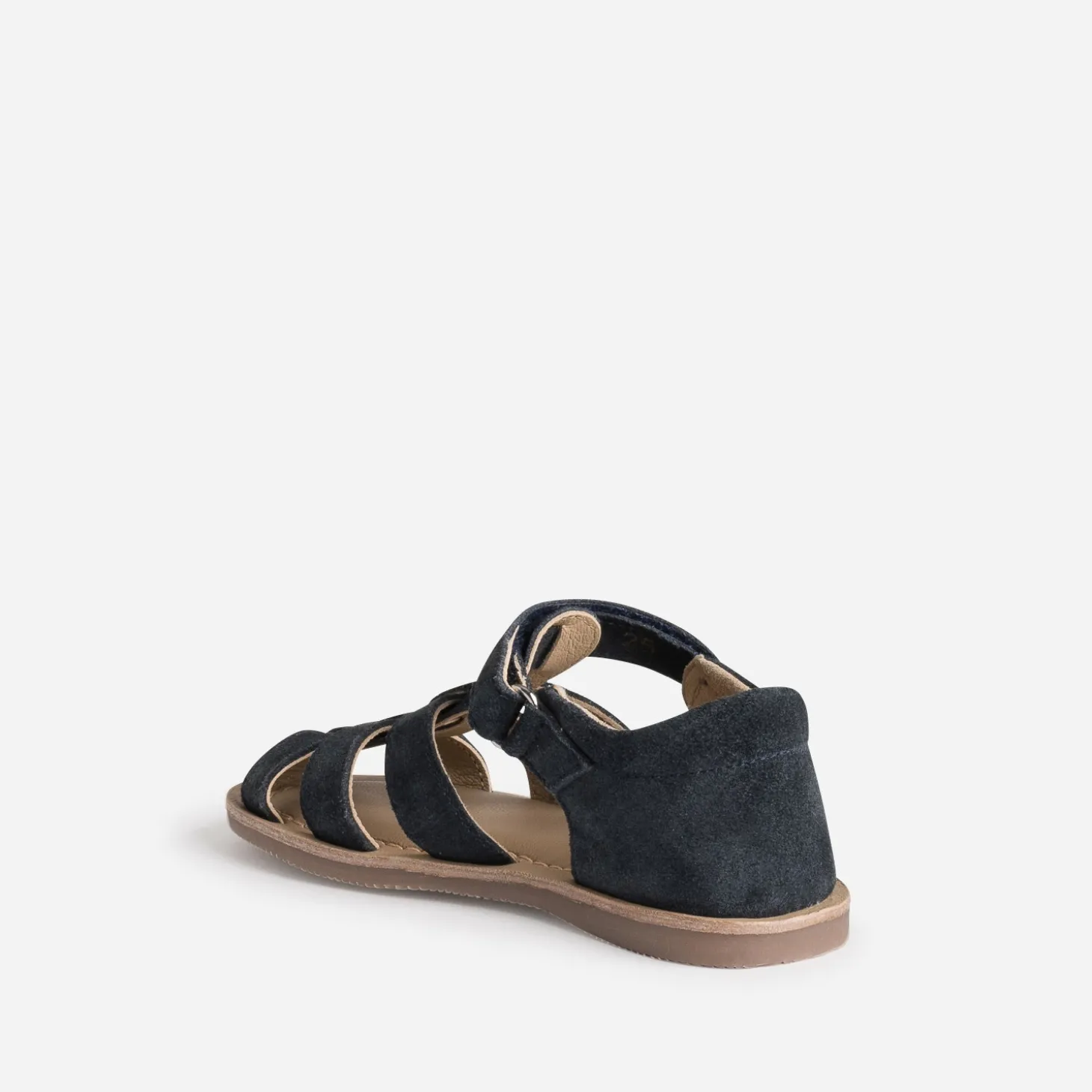 Sandale BUGGY marine cuir velours