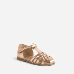 Sandale BUGGY rose cuivré en cuir