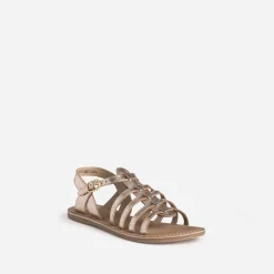 Sandale BUGGY rose cuivré en cuir