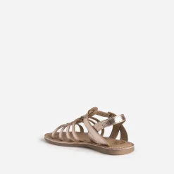 Sandale BUGGY rose cuivré en cuir