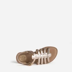 Sandale BUGGY rose cuivré en cuir