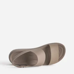 Sandale CROCS beige foncé à plateforme