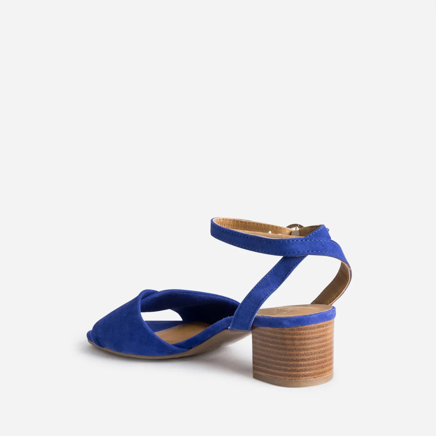 Sandale ERAM FLEX bleu électrique cuir velours