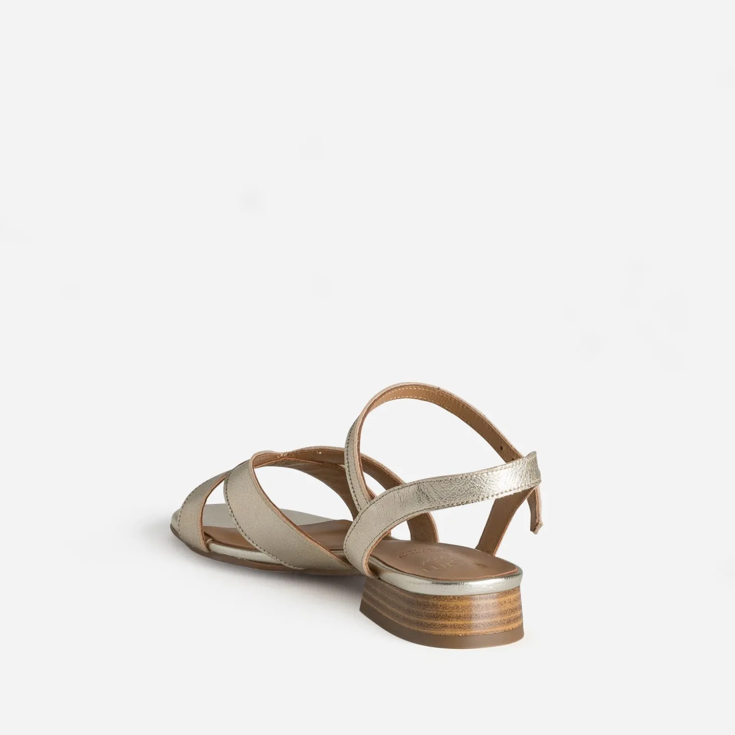 Sandale ERAM FLEX dorée cuir petit talon