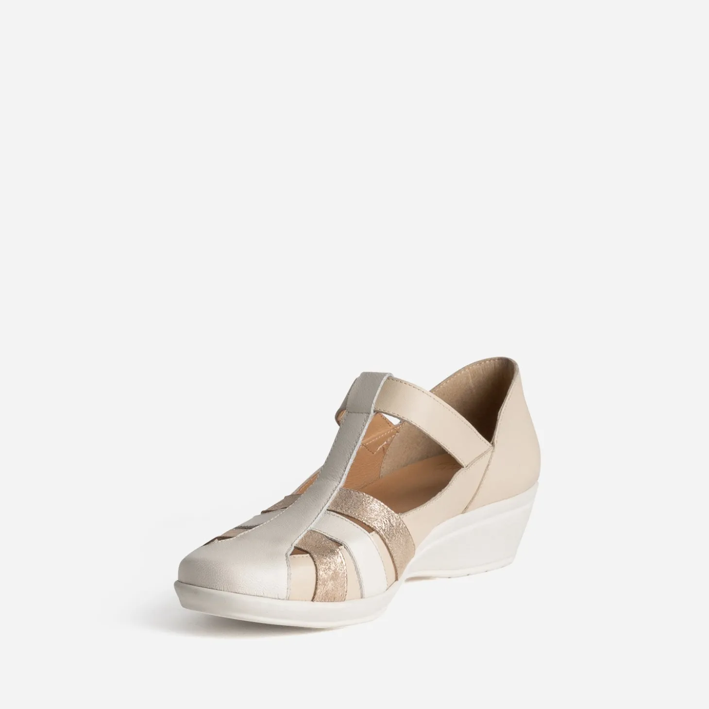 Sandale FRANCE ARNO beige cuir