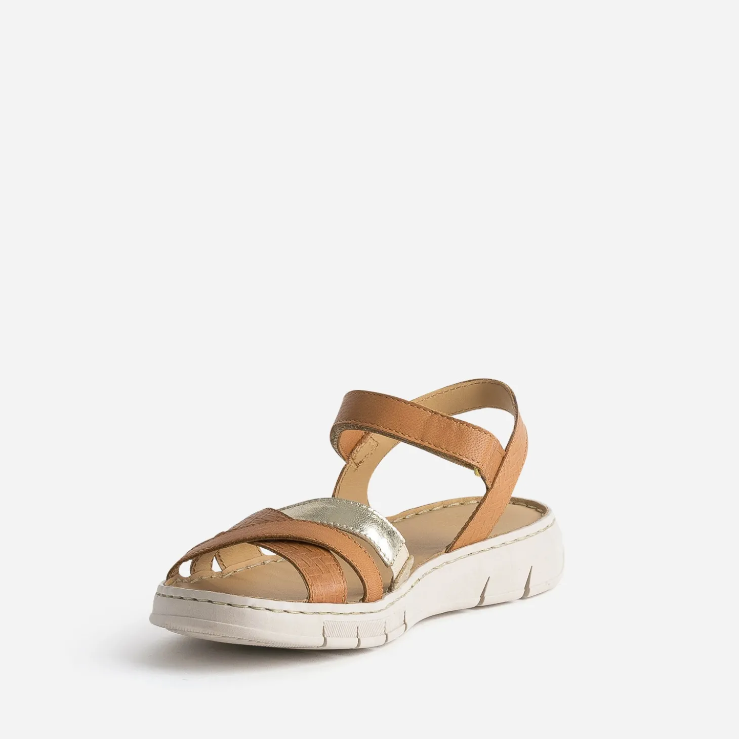 Sandale FRANCE ARNO cognac cuir
