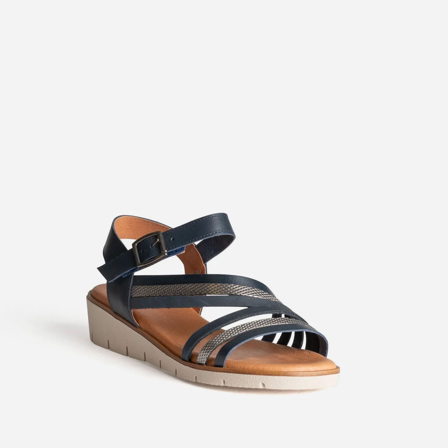 Sandale FRANCE ARNO marine cuir