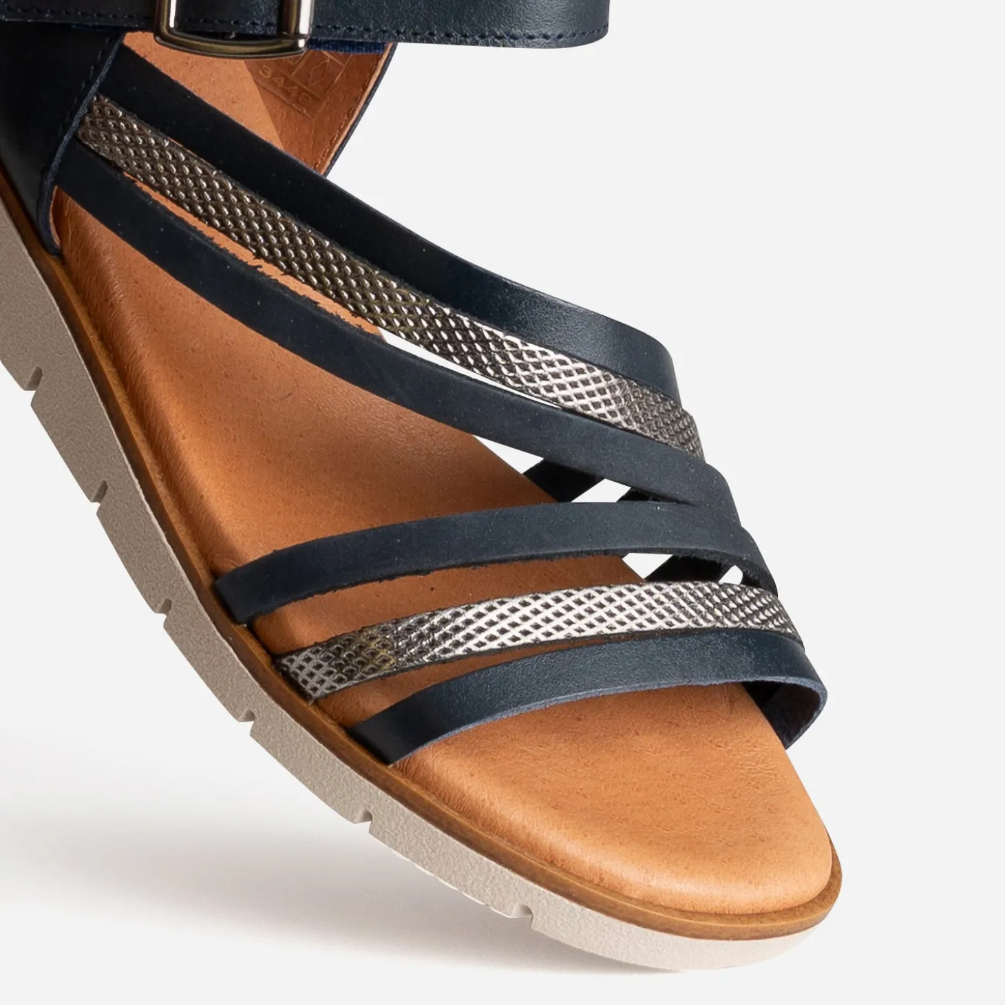 Sandale FRANCE ARNO marine cuir