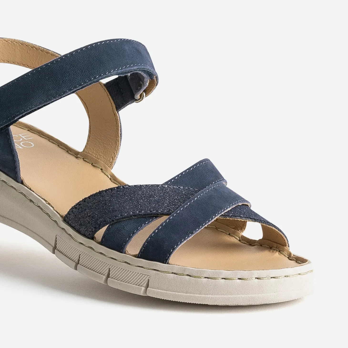 Sandale FRANCE ARNO marine cuir nubuck