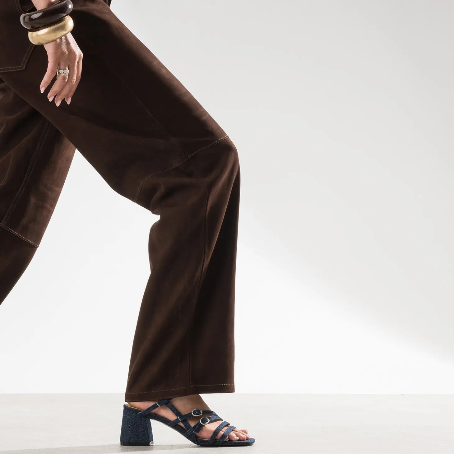 Sandale marine en jean