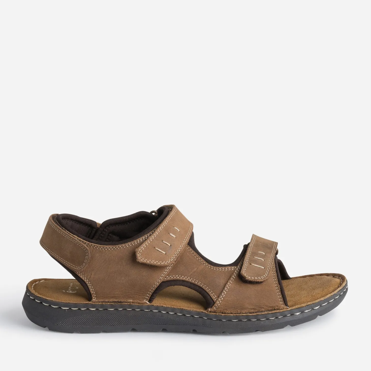 Sandale marron en cuir éco-conçu