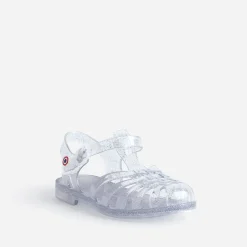 Sandale MEDUSE grise pailletée en plastique