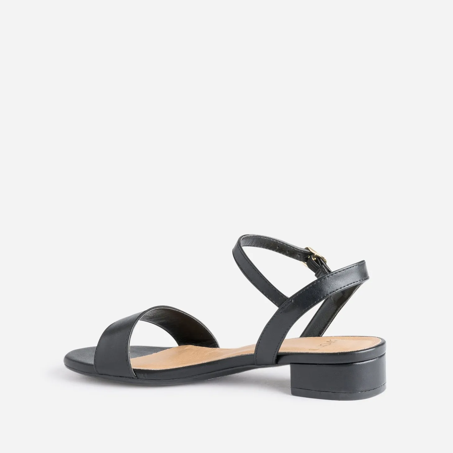 Sandale noire à petit talon