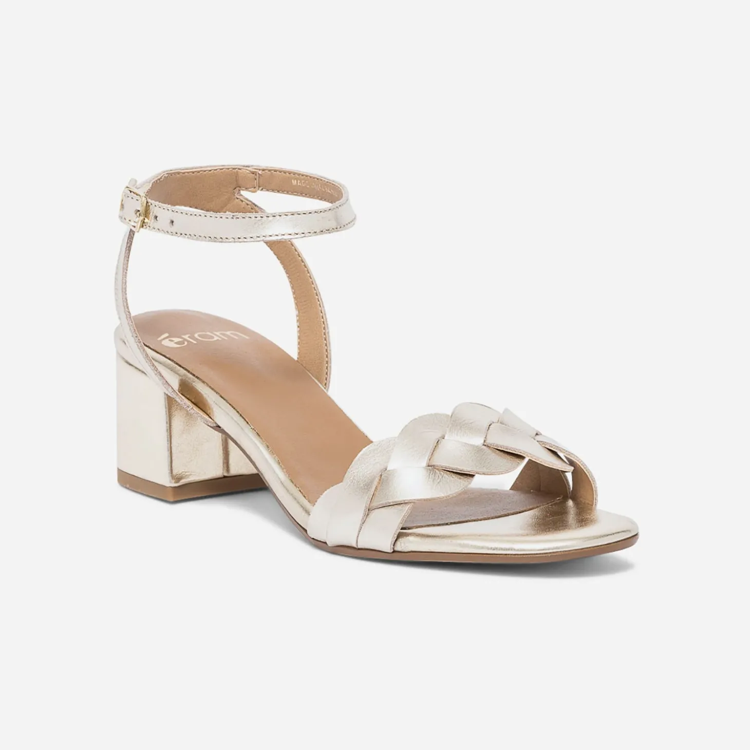 Sandale or en cuir