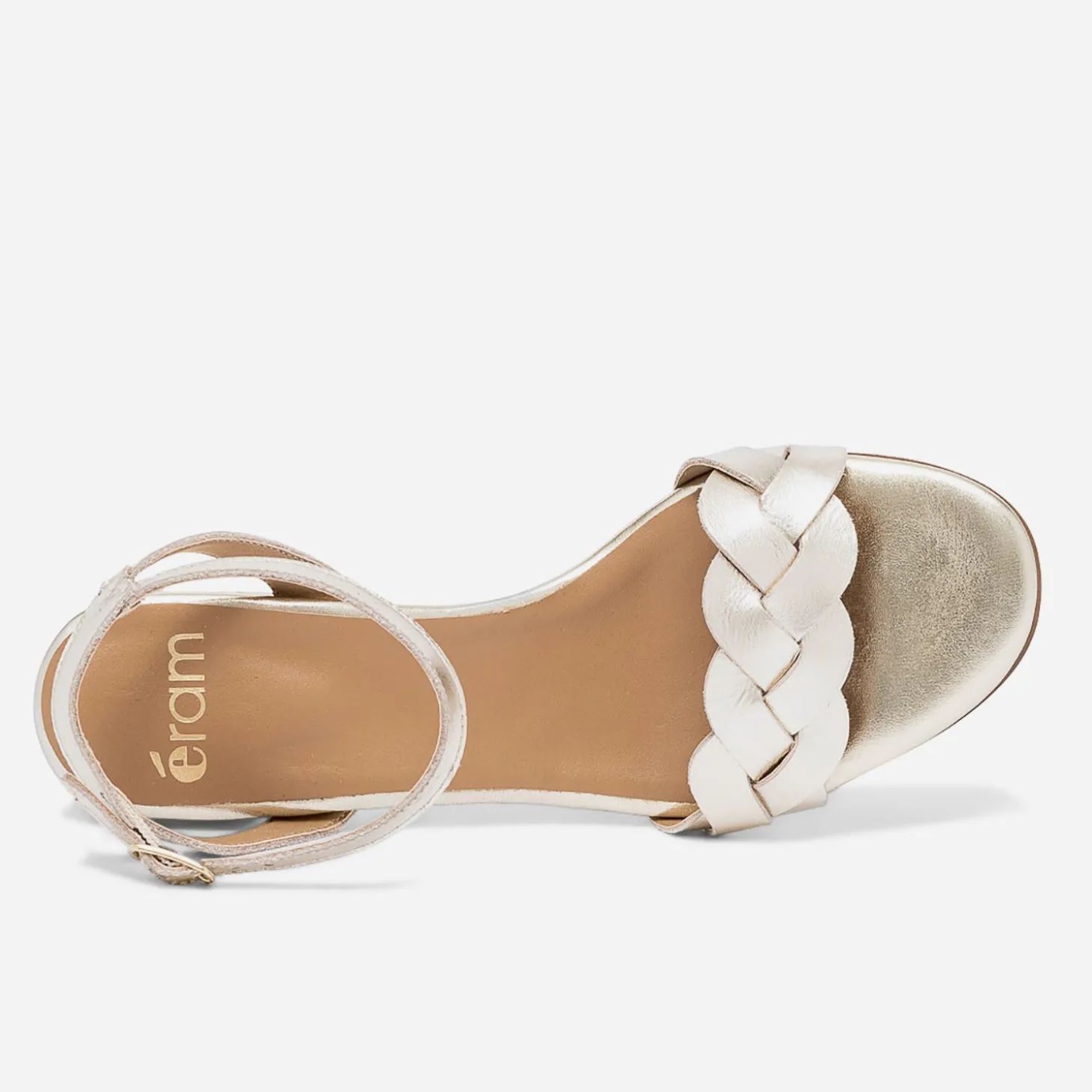 Sandale or en cuir