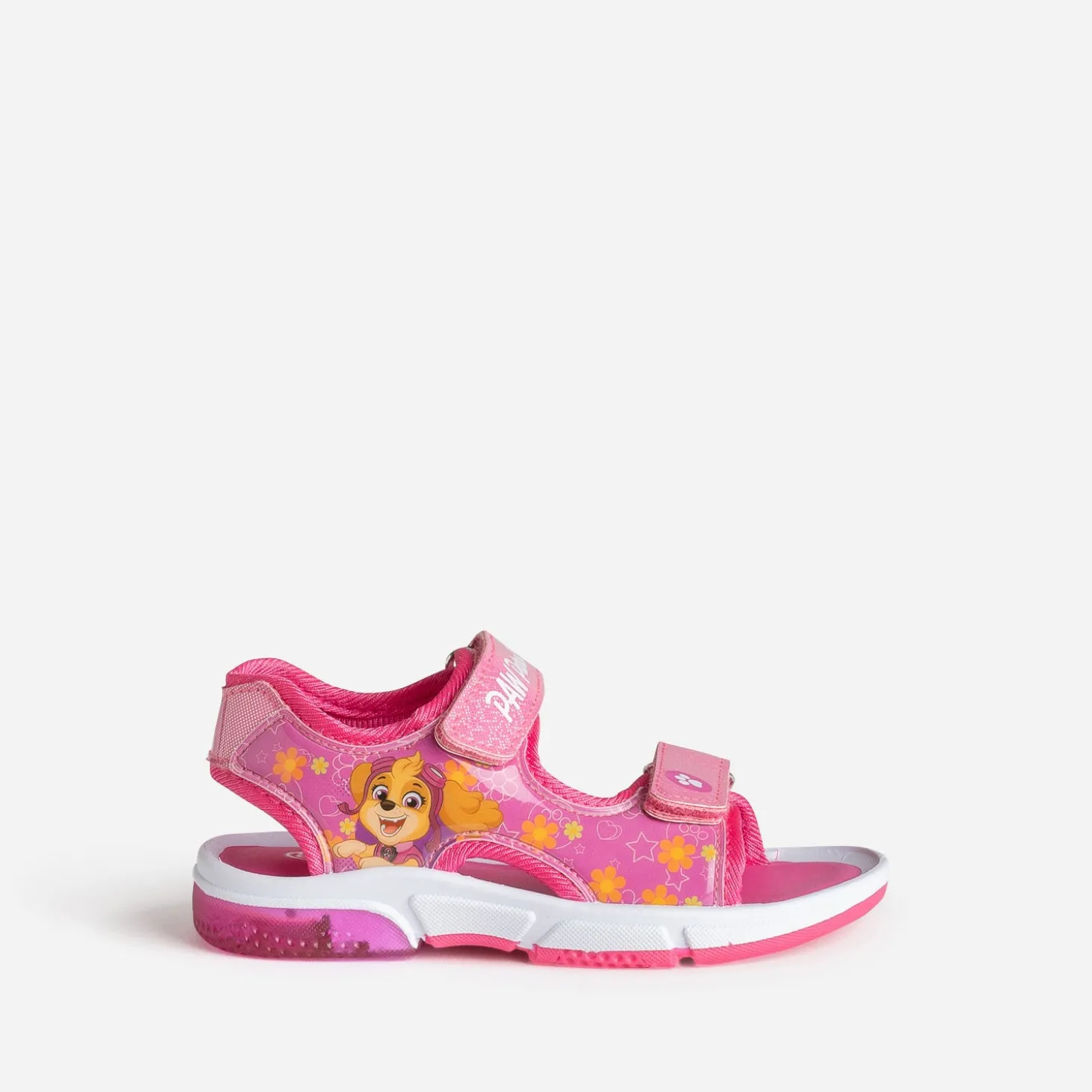 Sandale PAT PATROUILLE rose semelle clignotante